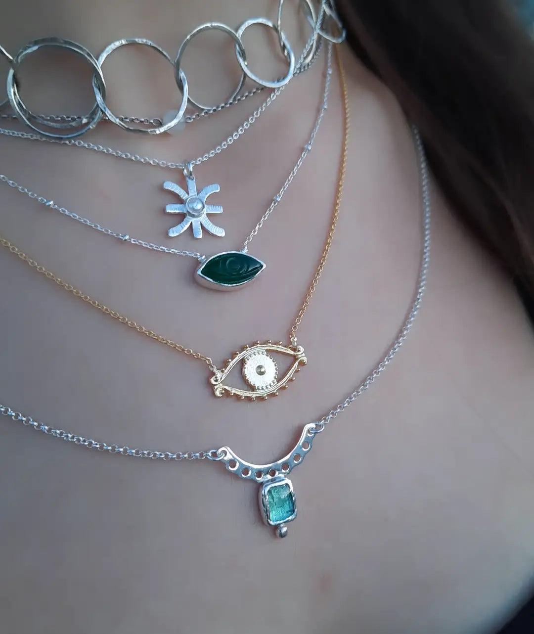 Κολιέ Γαλάζια Τουρμαλίνη (indicolite)
