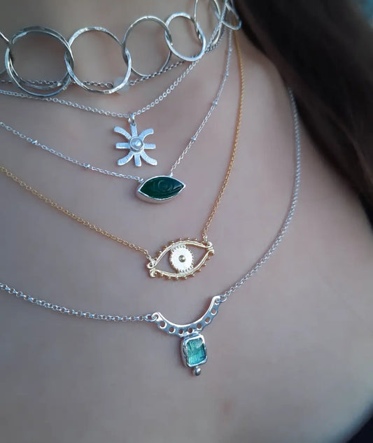 Κολιέ Γαλάζια Τουρμαλίνη (indicolite)